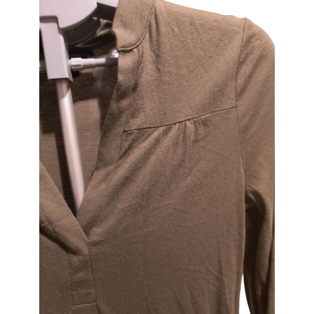 Banana Republic 3/4 sleeve Women's Small Olive Cotton Blend Tunic/Dress